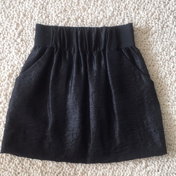 EIGHT SIXTY Shiny Black Mini Skirt WORN ONCE - Picture 1 of 5